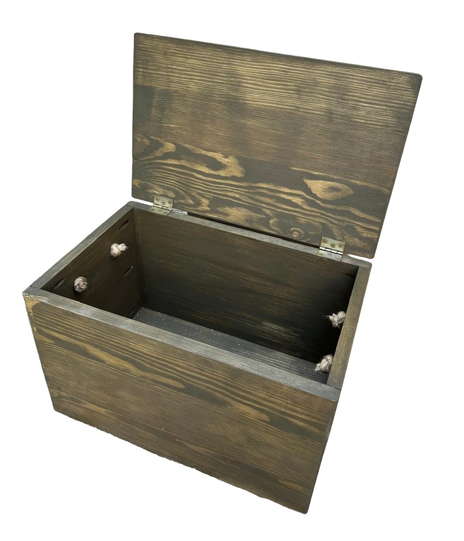 Дерев'яний ящик для зберігання з кришкою