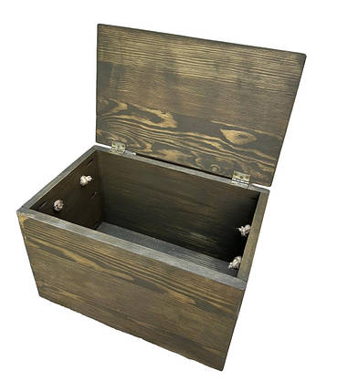 Дерев'яний ящик для зберігання з кришкою, фото 1