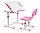 Комплект Зростаюча Парта + Стілець для Школяра 5 - 14 років Рожевий Cubby Olea Pink Шкільна стіл-парта трансформер та стілець, фото 9