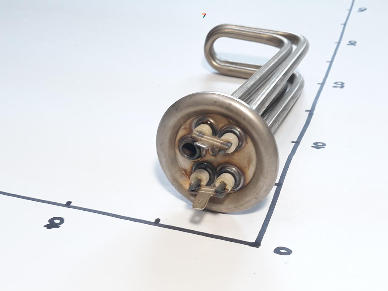 ТЕН для бойлера 2000 W (1000+1000) на фланці Ø 62 з місцем під анод м6 (Україна), фото 1