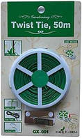 Підв'язувальний дріт Twist Tie 50 м для рослин, кущів, дерев, Дріт садовий для підв'язки рослин.