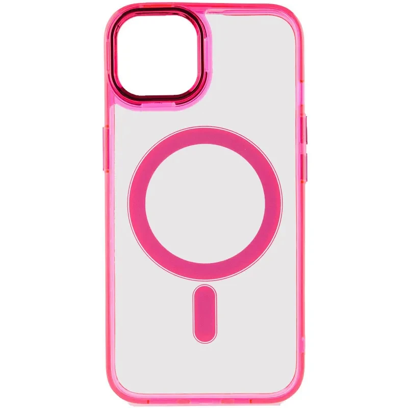 Чохол-накладка EpiK TPU Iris with MagSafe для Apple iPhone 15 (6.1) Raspberry