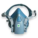 Захисна напівмаска респіратор 3М 7502 + фільтра 6001 Оригінал, фото 4