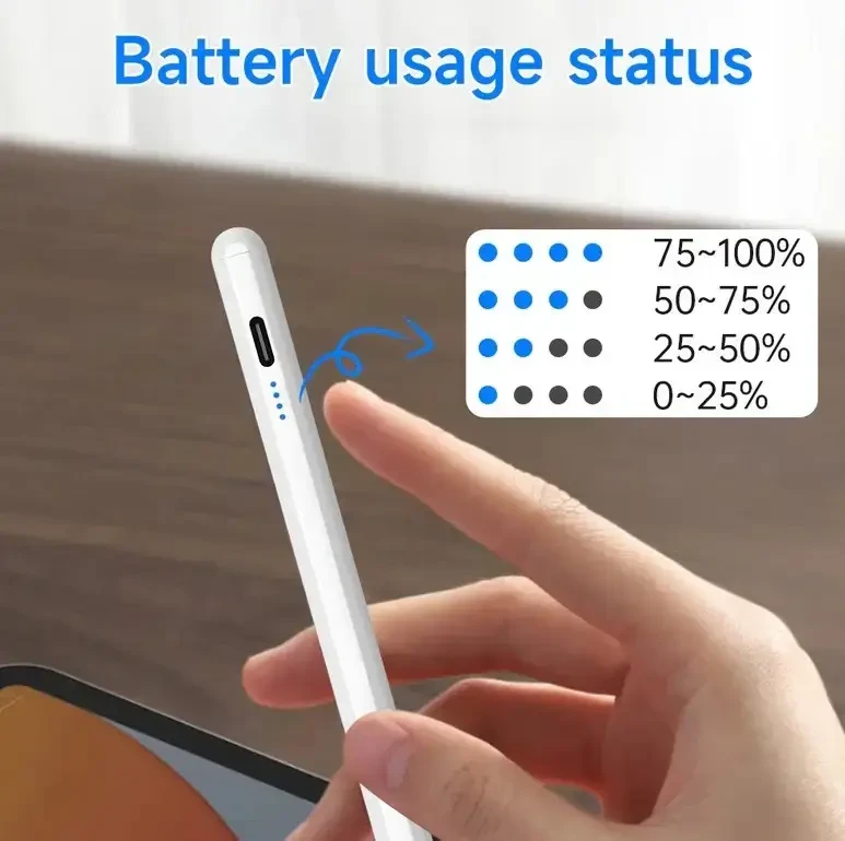 Універсальний стилус Pencil 3-го покоління Active Touch для Android iOS Windows, білий