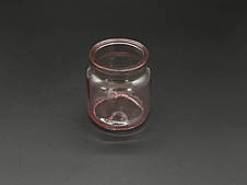 Скляна банка для свічок. Колір рожевий. 65х55мм