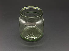 Скляна банка для свічок. Колір зелений. 65х55мм