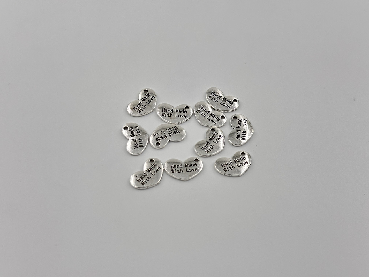 Металева підвіска-серце колір "античне срібло" 15х10м для рукоділля та декору Накладка для прикрас