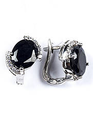 Сережки срібні з сапфіром Т1210-сф