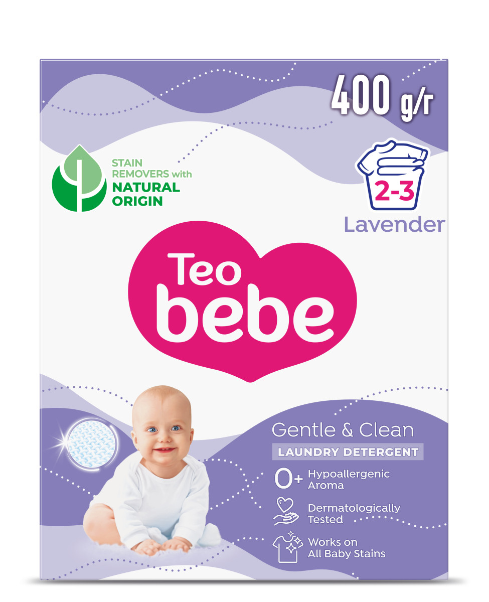 Дитячий пральний порошок Teo bebe Gentle & Clean Lavender, 400 г (Тео бебі), фото 1