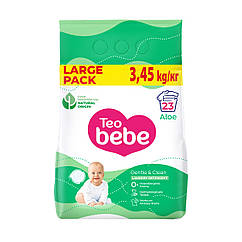 Дитячий пральний порошок Teo Bebe Gentle & Clean Aloe 3.45 кг (Тео бебі)