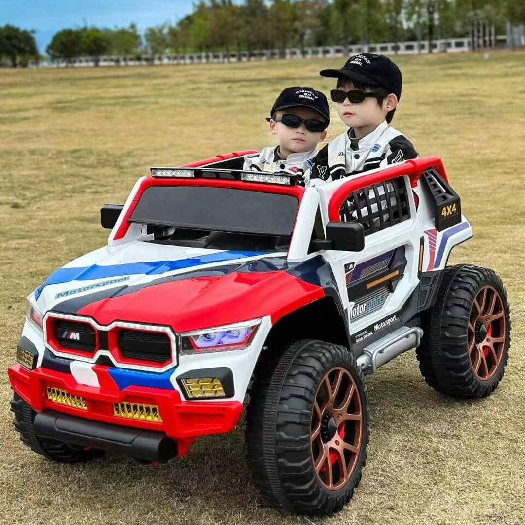 Дитячий електромобіль двомісний на акумуляторі BMW M 5850 з пультом радіокерування для дітей 3-8 років Білий