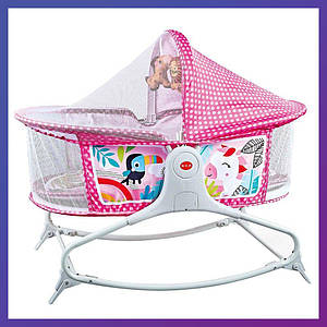 Дитяча колиска для новонародженого G261203-98988 Колиска-баунсер для дітей до 1 року Рожевий