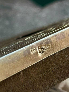 Ікона Божої Матері Тихвинської 19 століття срібло 84 проба, фото 3