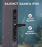 Біометричний дверний замок NaviCat F2 електронний з підтримкою програми TUYA Silver (3_05127), фото 6