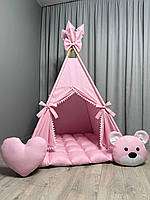 Вігвам для дівчинки Рожевий світ 2 БОНБОН Повний комплект, вігвам дитячий, вігвам для дітей, дитяча палатка, дитячий намет