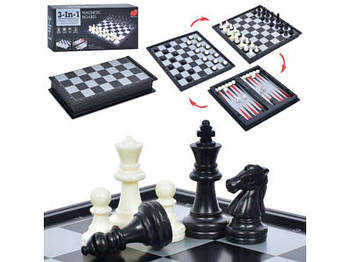 Шахи магнітні, 3в1 (шашки, нарди) 20160 G-Rich