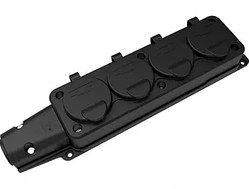 Розетка четверна б/з (каучук) IP44, SOKOL ТМК107 1*16А