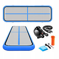 Мат гімнастичний надувний 4FIZJO Air Track Mat 300 x 100 x 15 cм White/Blue (P-5907739311771)