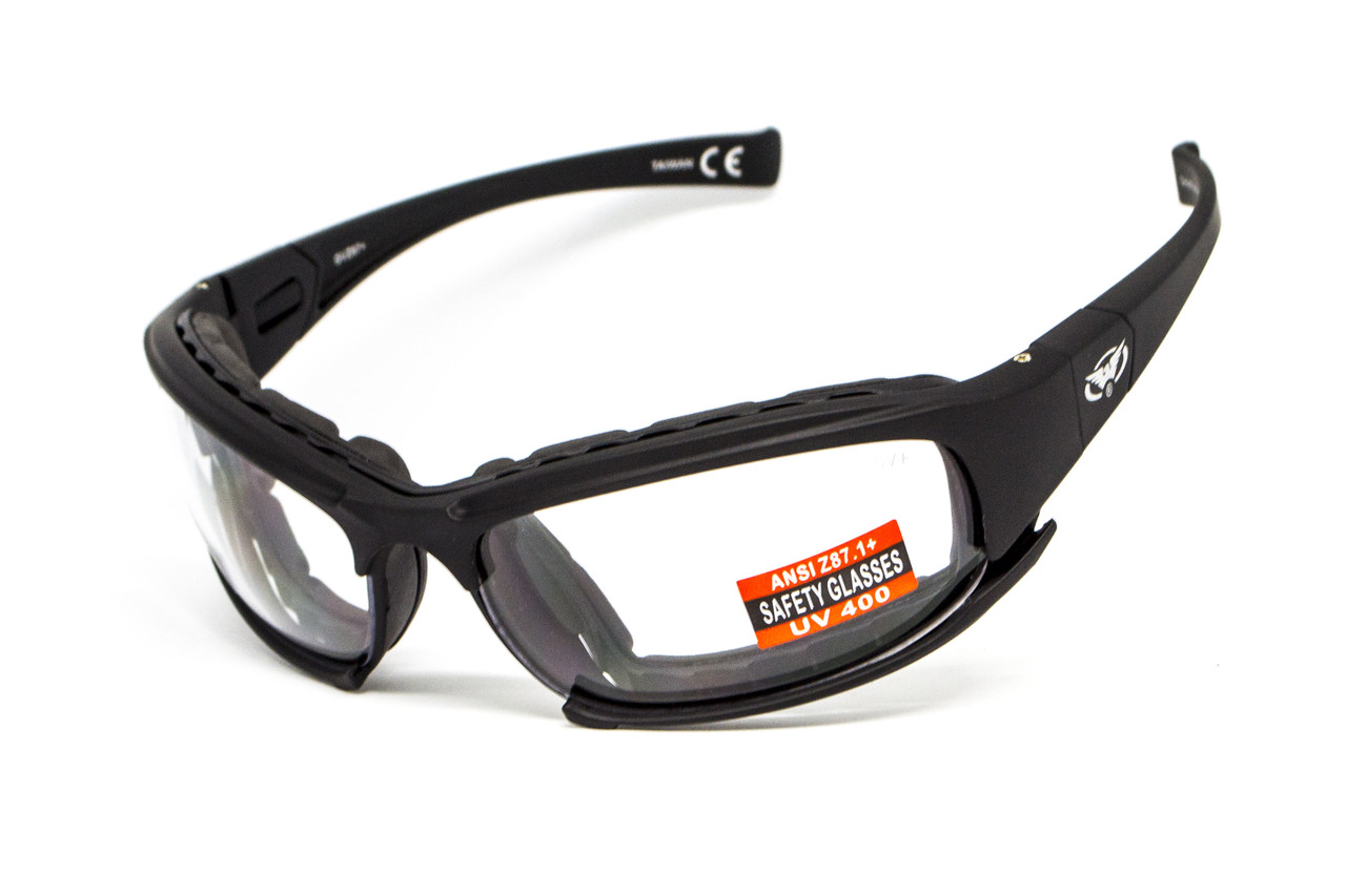 Окуляри захисні з ущільнювачем Global Vision Assault (clear) Anti-Fog, прозорі, фото 1