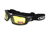 Окуляри захисні з ущільнювачем Global Vision Assault (yellow) Anti-Fog, жовті, фото 2