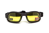 Окуляри захисні з ущільнювачем Global Vision Assault (yellow) Anti-Fog, жовті, фото 6