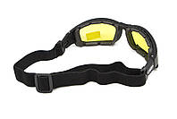 Окуляри захисні з ущільнювачем Global Vision Assault (yellow) Anti-Fog, жовті, фото 7