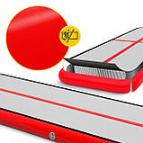 Мат гімнастичний надувний 4FIZJO Air Track Mat 600 x 100 x 15 см White/Red (P-5907739311801), фото 9