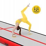 Мат гімнастичний надувний 4FIZJO Air Track Mat 600 x 100 x 15 см White/Red (P-5907739311801), фото 3