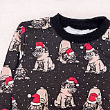 Джемпер дитячий футер Christmas pug, фото 3