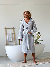 Халат чоловічий COSY з капюшоном Грецька вафелька .Хит!