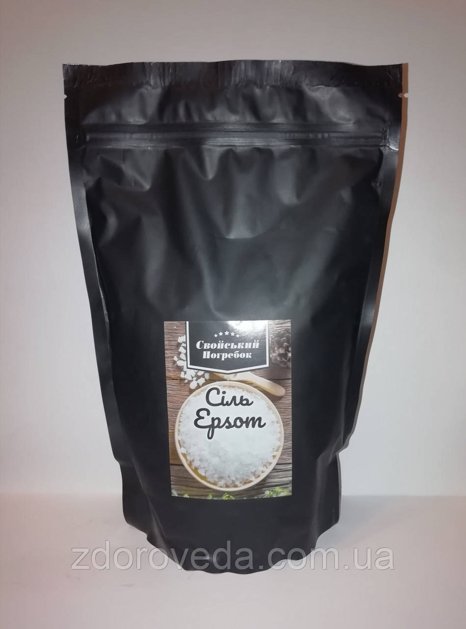 Сіль Епсом, Англійська сіль Epsom (магнію сульфат, магнезія), 1 кг, Німеччина