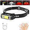 Налобний ліхтар для точних робіт, Ліхтар на голову для бігу Потужний тактичний світлодіодний LF-45, фото 10