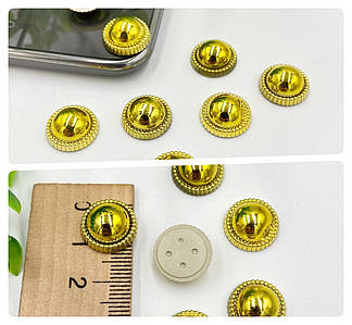 Кабошони / Серединки для бантиків / Упаковка - 5 шт / 1.3см / Золотий №16