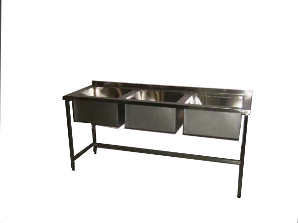 Мийка 3-секційна зварна без полиці, фото 1