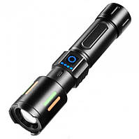Ліхтар ручний NIGHT VISION FLUORESCENCE CB-611-TG, індикація заряду, 1x26650/3xAAA, ЗУ Type-C, zoom, Box