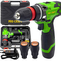 Акумуляторний шуруповерт Procraft Industrial PA12 DFR