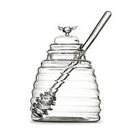 Скляна Банка для меду з ложкою "Bee" 400мл, в кор. 18*9*9см