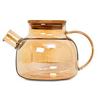 Заварник- графін  1.0л з пружиною-ситом та бамбуковою кришкою (48шт)