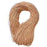 Рафія соломка для в'язання капелюхів, сумок темний персик, фото 2