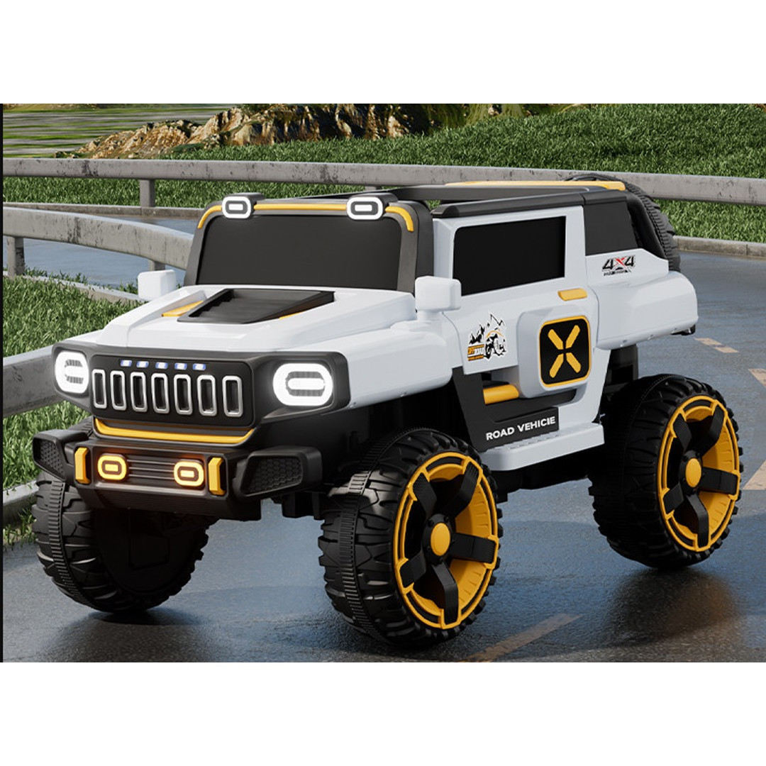 Дитячий електромобіль на акумуляторі Джип Jeep M 5822 з пультом радіокерування для дітей 3-8 років Білий