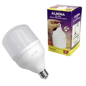 Акумуляторна лампа 20W E27 ALMINA 20W вбудований акумулятор Дропшипинг iC227