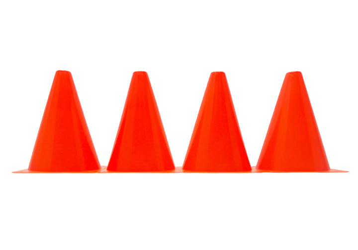 Конуси-фішки спортивні EasyFit 17 см (набір з 4 штук) помаранчеві, фото 1