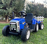 Дитячий трактор - електромобіль Bambi, синій, фото 3