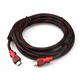 Кабель HDMI-HDMI 10M посилений в обмотуванні, шнур перехідник HDMI iC227