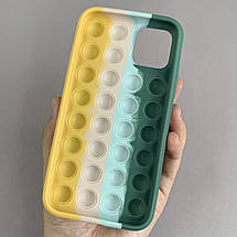 Чохол для iPhone 11 Pro Pop it антистрес силіконовий чохол поп іт на айфон 11 про зелений помаранчевий OBX, фото 2