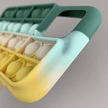 Чохол для iPhone 11 Pro Pop it антистрес силіконовий чохол поп іт на айфон 11 про зелений помаранчевий OBX, фото 5