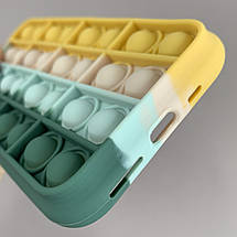 Чохол для iPhone 11 Pro Pop it антистрес силіконовий чохол поп іт на айфон 11 про зелений помаранчевий OBX, фото 4