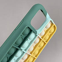 Чохол для iPhone 11 Pro Pop it антистрес силіконовий чохол поп іт на айфон 11 про зелений помаранчевий OBX, фото 3