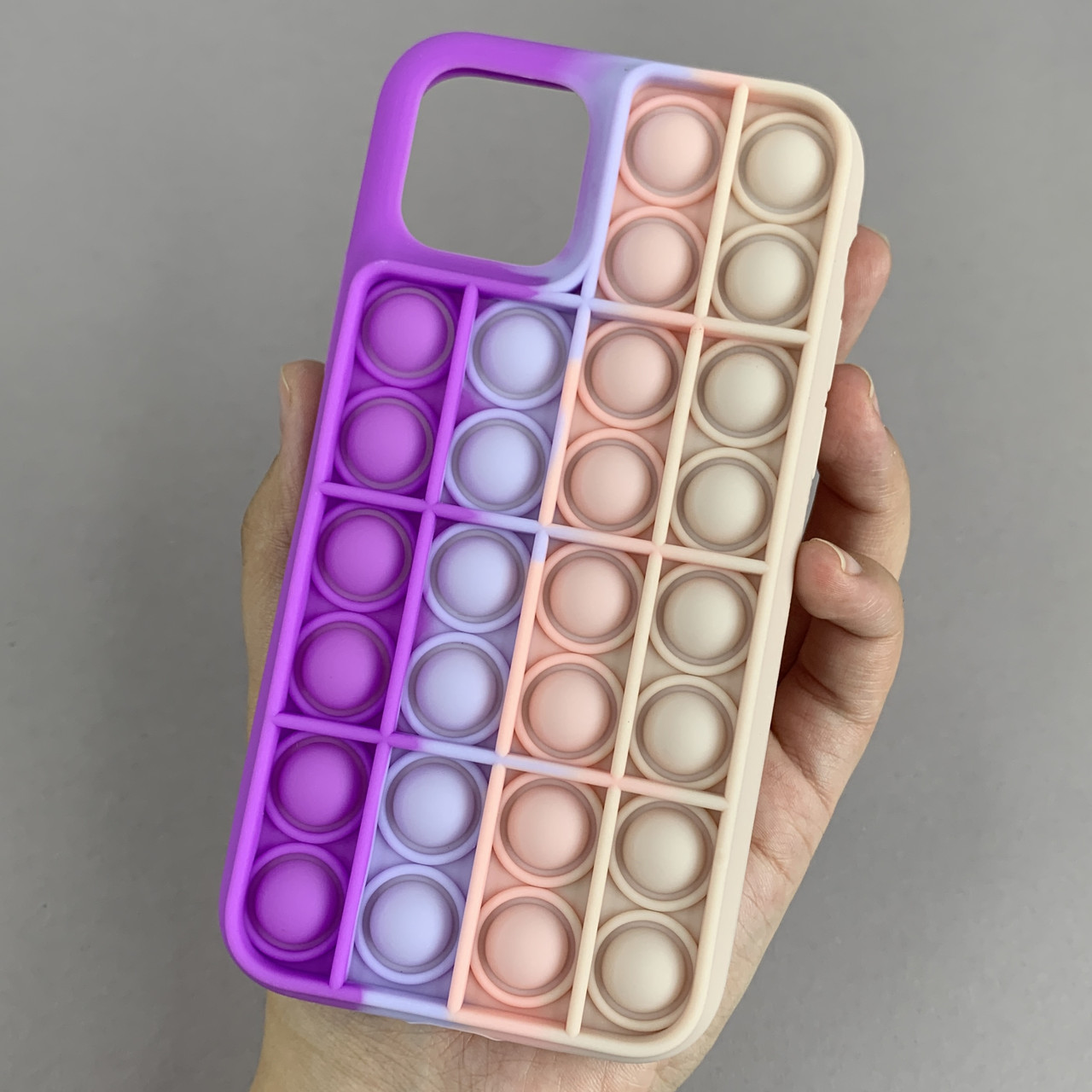 Чохол для iPhone 11 Pro Pop it антистрес силіконовий чохол поп іт на айфон 11 про бузковий пудровий OBX