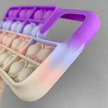 Чохол для iPhone 11 Pro Pop it антистрес силіконовий чохол поп іт на айфон 11 про бузковий пудровий OBX, фото 5